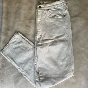 Agolde Pinch Waist High Rise Kick in Milk, Size 27